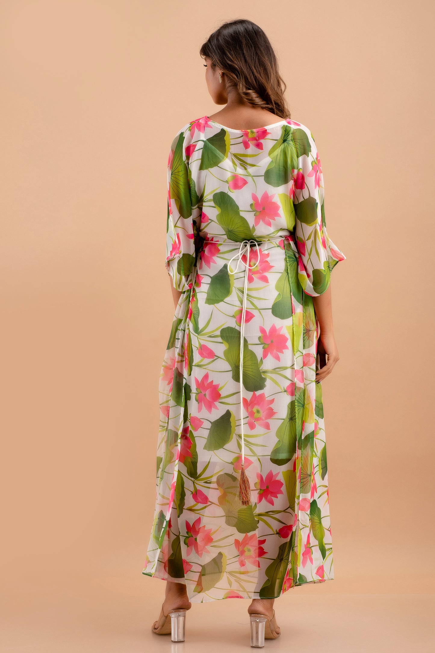 Printed kaftans with slips