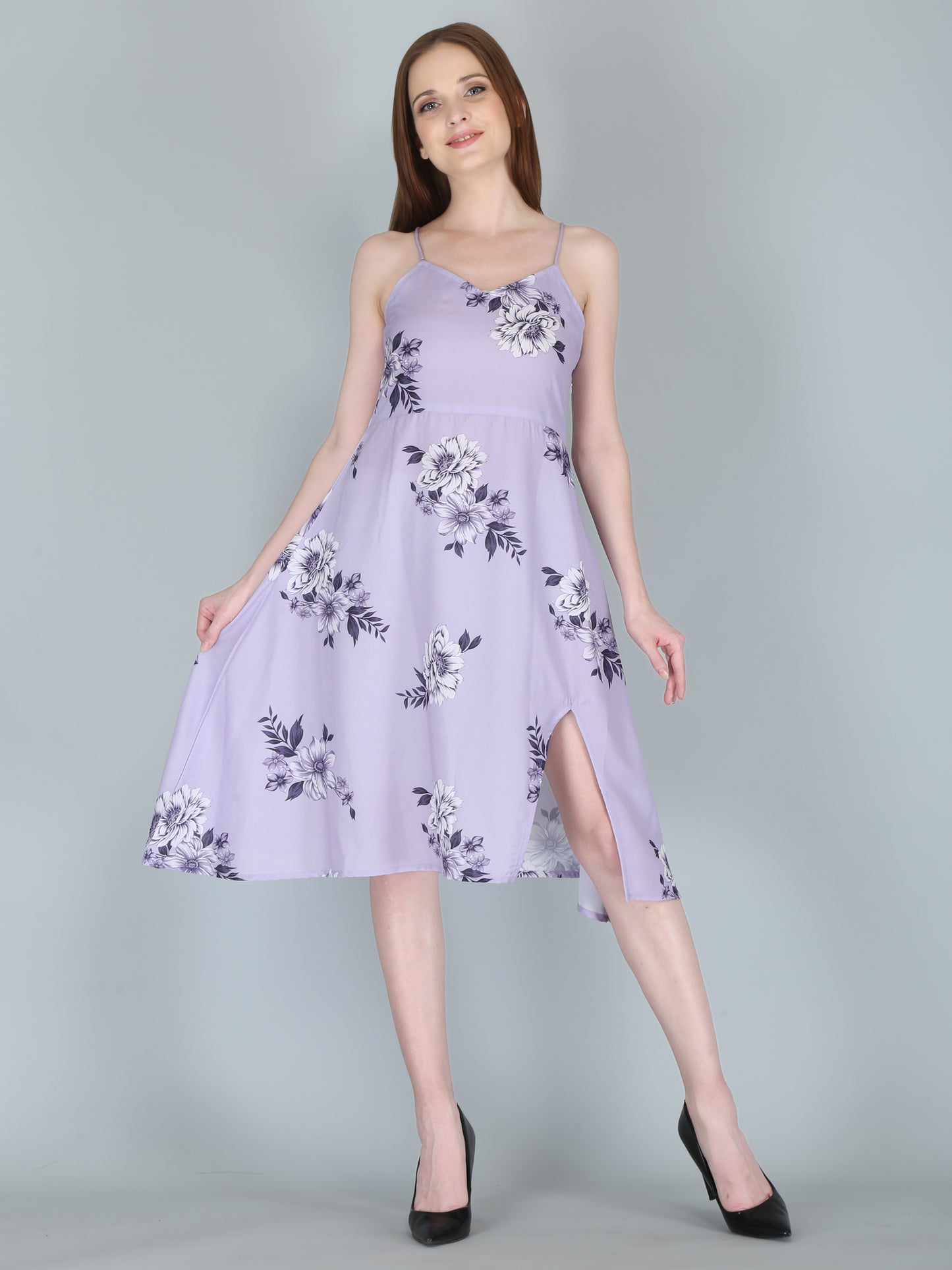 Lilac flared dress