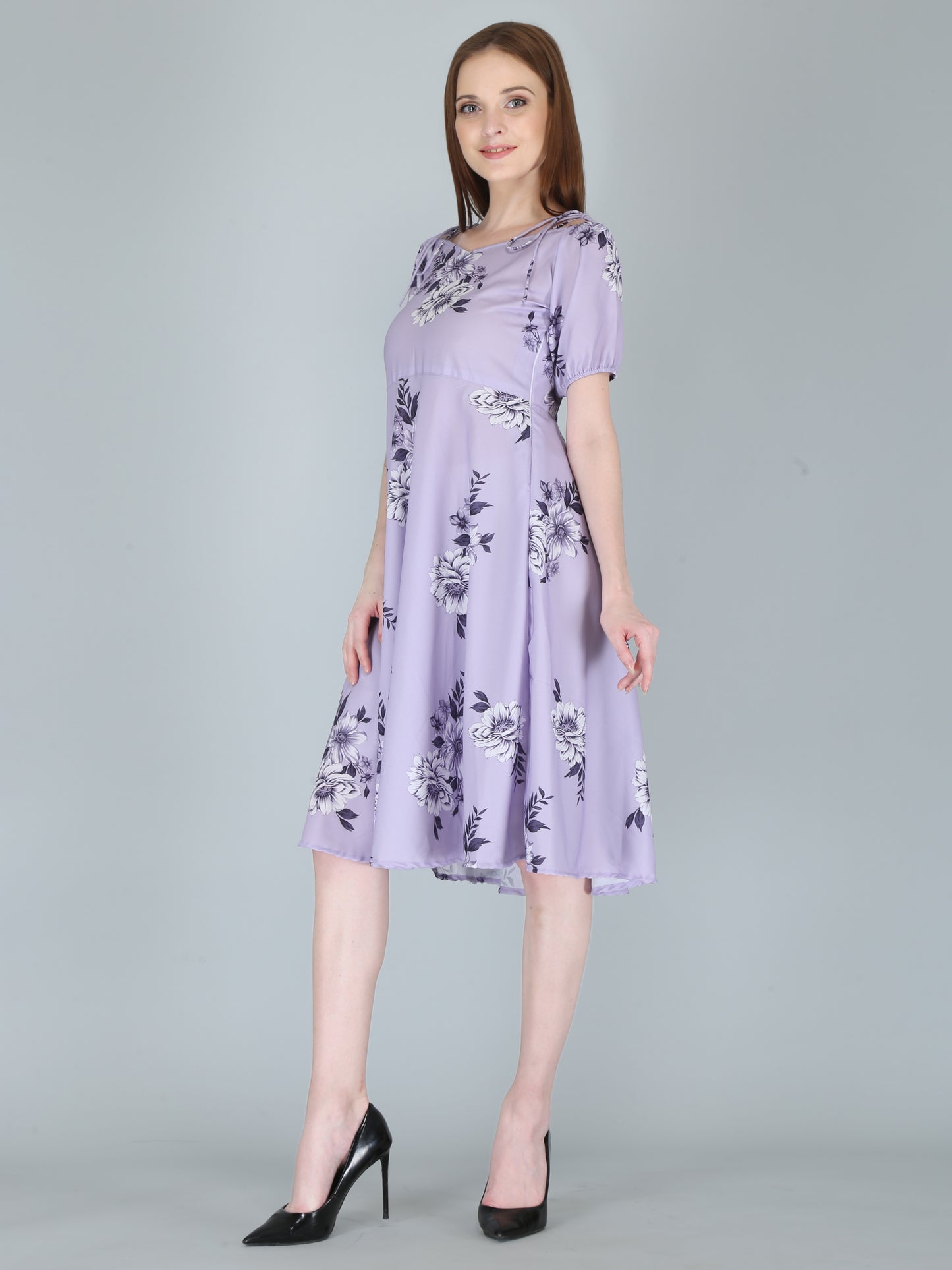 Lilac flared dress